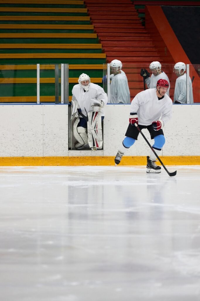 Hockey players ready for a game, a common setting for knocked-out teeth